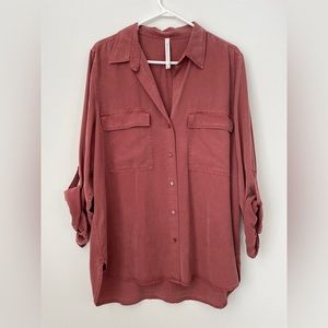 Babaton Utility Button-Up Blouse Sz L